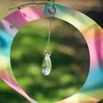thumbnail image 4 of In the Breeze 9158 — Striped Iridescent Mylar Spin Quartet with Crystal — Colorful Suncatcher Wind Spinner for Yards and Gardens with Plastic Crystal, 4 of 5
