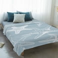 thumbnail image 4 of Blue White Starfish Blanket Soft Cozy Warm Throw Blanket for Couch, Plush Fuzzy Flannel Fleece Blankets for Sofa, Coastal Ocean Summer Sea Nautical Bed Blankets Lightweight Gifts for Women, 50"x80", 4 of 9