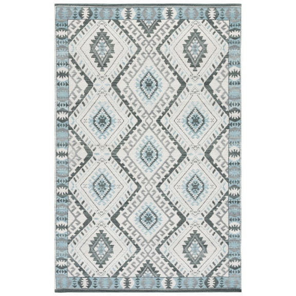 SAFAVIEH Kilim Sherman Tribal Area Rug, Ivory/Blue, 8' x 10'