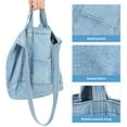 thumbnail image 2 of The Tote Bag Denim Fabric Bag Chic Bag Shoulder Bag Retro Hangdle Bag, 2 of 6