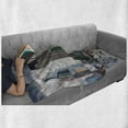 thumbnail image 6 of Urban Soft Flannel Fleece Blanket, London England Skyline Buildings and Skyscrapers and Cloudy Sky Modern Capital City, Cozy Plush for Indoor and Outdoor Use, 70" x 90", Multicolor, by Ambesonne, 6 of 6