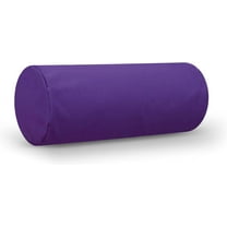 Cotton Fabric Neck Roll Pillowcase 6x16" - Soft Washable Woven Pillow Cover - Made in USA, Purple