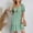 01 Mint Green, variant on Awdenio Dresses for Women Womens Spring and Summer V-Neck Loose Solid Pleated Casual High Waist Lace Dress