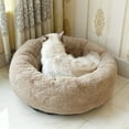 thumbnail image 4 of Cat Dog Beds, Donut Plush Pet Bedding Winter Warm Sleeping Round Fluffy Soft Warm Calming Bed Sleeping Kennel Nest, 4 of 10