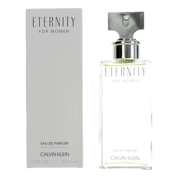 Calvin Klein Eternity Eau de Parfum for Women, Fresh Floral Woody Fragrance with Lily, Violet & Sandalwood Notes, 3.4 fl oz Spray