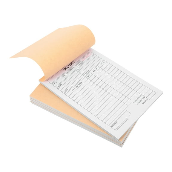 OUNONA 5-Pack Multi-Color Invoice Books for Small Business Receipt Records with Writing Board Included
