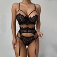 thumbnail image 2 of Gibobby Lencería sexy para mujer Día de San Valentín Liga de encaje Anillo de lencería Ropa interior sexy de Pijamas Nueva Ropa de dormir Íntimos(Negro, CH), 2 of 4