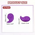 thumbnail image 2 of Uxcell Comma Shape Eye Glasses Ear Grips, Anti-Slip Silicone Comfort Eyeglass Ear Hooks with Box Purple, 2 of 7