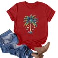 thumbnail image 1 of Puntoco Blusa de manga corta con estampado de moda para mujer, divertida camiseta de cuello redondo, 1 of 3