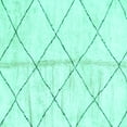 thumbnail image 1 of Ahgly Company Machine Washable Indoor Square Solid Turquoise Blue Modern Area Rugs, 8' Square, 1 of 4