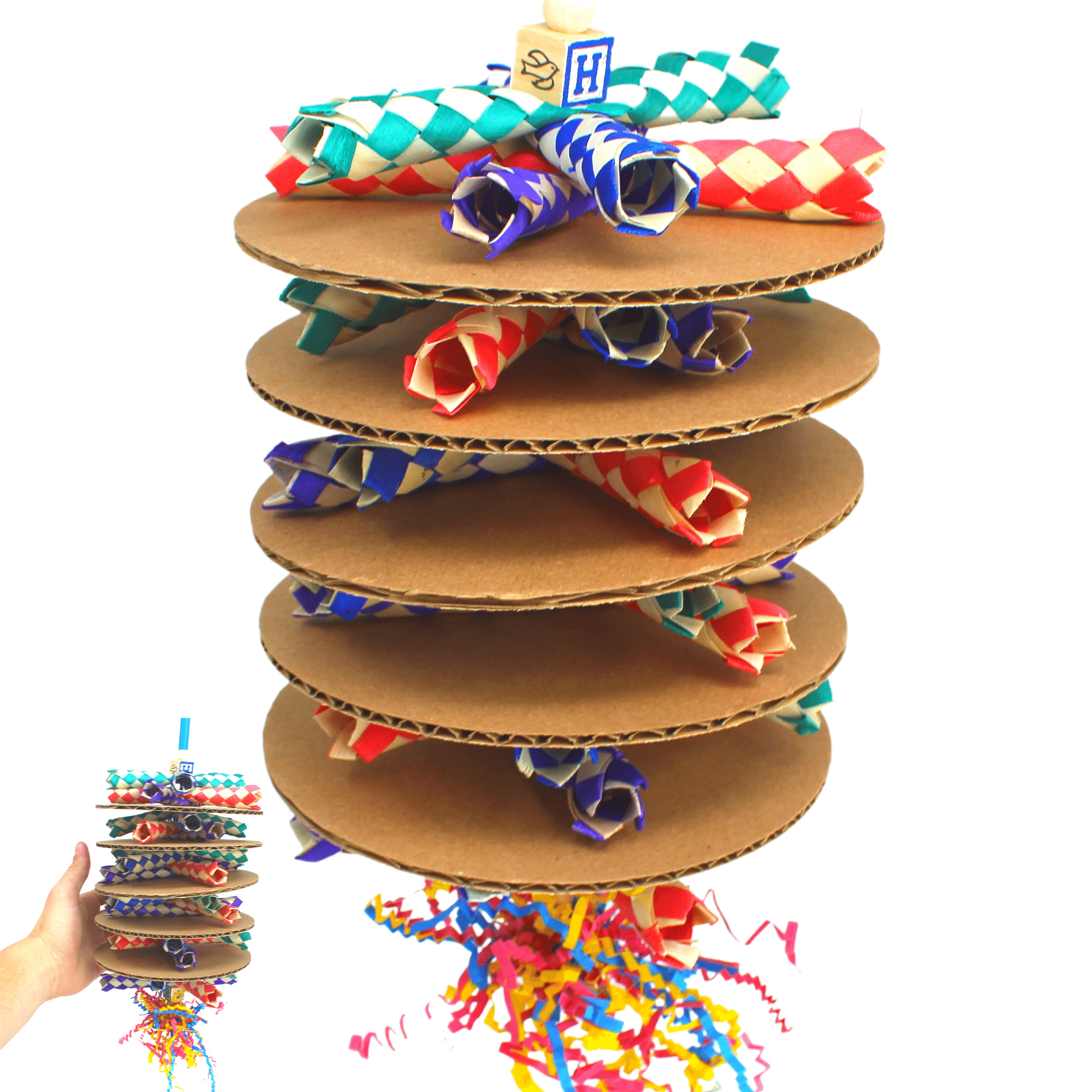 Bonka Bird Toys 2307 Big Trap Sandwich Medium Large Chew Bird Toy