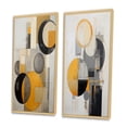 thumbnail image 3 of Designart "Retro Possibility Circular Energy II" Modern Geometric Framed Wall Art Set Of 2 - Modern Yellow Framed Canvas Set For Living Room Decor, 3 of 6