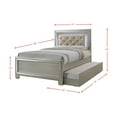 thumbnail image 4 of Picket House Furnishings Glamour Youth Full Platform Bed with Trundle, Champagne, 4 of 4