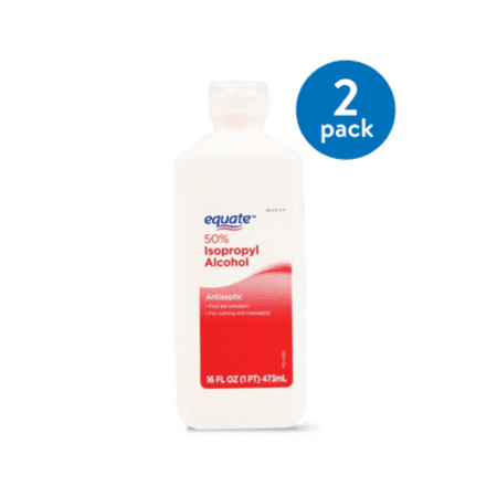 (2 Pack) Equate 50% Isopropyl Alcohol, 16 Oz