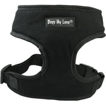 Dogs My Love Soft Vest Harness for Dogs and Puppies 6 sizes Black (L (Neck Max: 15"; Chest Girth: 18"-23"))