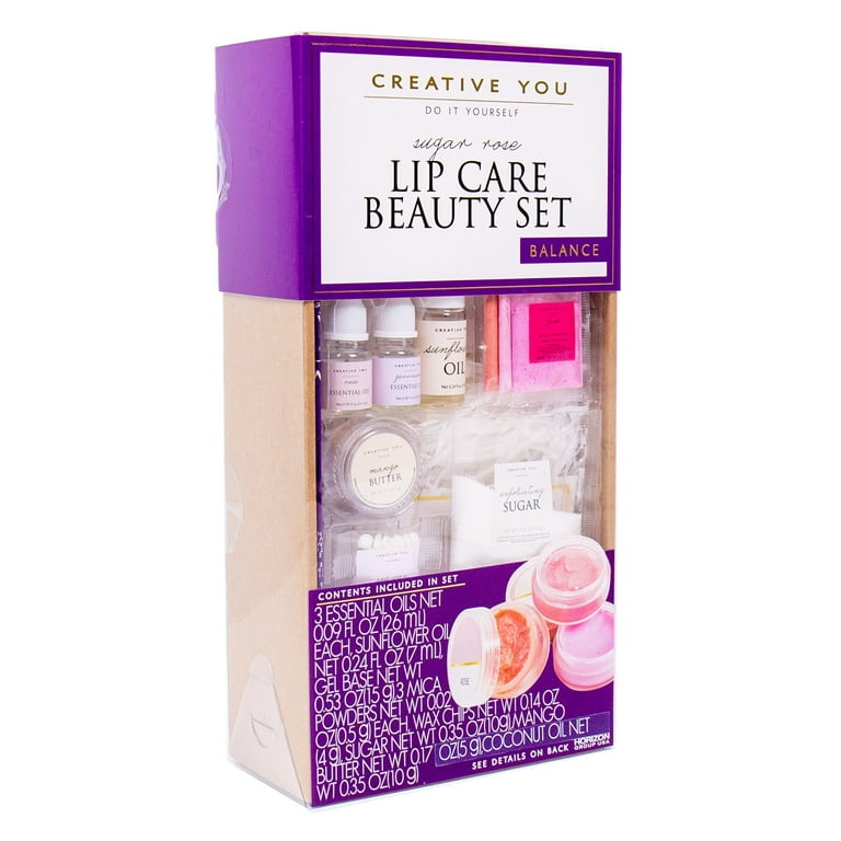 Creative You D.I.Y. Sugar Rose Lip Care Beauty Set, All-Inclusive Beauty  Craft Kit 