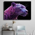 thumbnail image 5 of Mudket Framed Pink Purple Crystal Leopard Canvas Wall Art, Glam Leopard Print Wall Decor for Women Bedroom, Trendy Animal Wall Art, Ready to Hang - 12"L x 8"W, 5 of 10