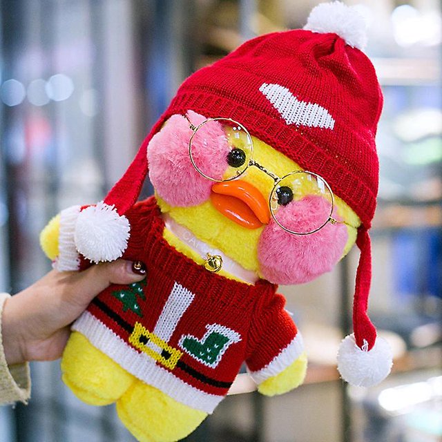 30 cm lindo Lala Fanfan café amarillo pato peluche muñeca bebé juguete niña cumpleaños regalo ShuxiuWang 8390605893261
