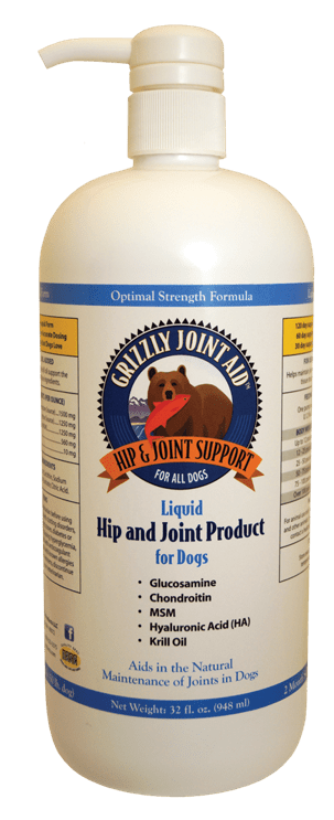 grizzly joint aid liquid hip & joint dog supplement