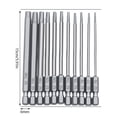 thumbnail image 3 of Juego de 11 puntas de destornillador Riwesomey aleación de acero Torx 150 mm, 3 of 6