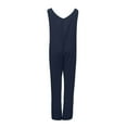 thumbnail image 4 of Pants for Women,Clearance Women's Plus Size Women's Casual Loose Baggy Pocket Jumpsuit Fashion Playsuit Trousers Overalls Cotton And Linen Jumpsuit Loose Causal Pants, 4 of 5