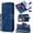 Blue, variant on for Galaxy Note 20 Ultra 6.9 Inch Wallet Case [3+ Card Slots] ID Business Card Credit Card Slot Carry Pouch with Stand Double Sided Multi-Card Slot Flip Folding PU Wallet Leather Case (Black)