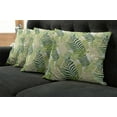 thumbnail image 2 of Ambesonne Spring Throw Pillow Cover 4 Pack, Tropic Exotic Palm Trees, 24", Green Ecru, 2 of 6