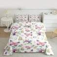 thumbnail image 2 of jejeloiu Rustic Flower Floral Full Size Comforter Sets,Flying Butterfly Butterflies Bedding Comforter Set,Colorful Animals Bedding Sets For Girl,Ultra Soft Home Decor Reversible,3-Piece, 2 of 8