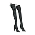 thumbnail image 3 of Botas altas para muñecas a escala 1:6 para figuras femeninas, accesorios de calzado para muñecas de 12 pulgadas negro, 3 of 8
