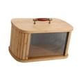 thumbnail image 4 of Tnarru Wood Bread Box Bread Storage Container Multipurpose Keeper Retro Bridesmaid Gift Box Food Storage Container for Bakery Pantry wood 34.5cm, 4 of 8