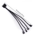SATA 15-Pin to 3-Way 3-Pin and 4-Pin PC Cooling Fan Adapter Power Cable ...
