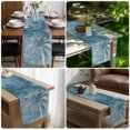 thumbnail image 7 of Table Runners 120 Inches Long Dress Scarves, Coastal Beach Tree Blue Grey Farmhouse Coffee/Dining/Kitchen Table Decor Table Runner for Living Room, Vintage Summer Palm Tropical 13x120 Inch, 7 of 7
