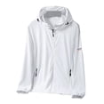 thumbnail image 2 of Yaoyar Mens UPF 50+ Solid Color Outdoor Lightweight Full Zip Hoodie Climb Sport Run Pocket Long Sleeved Hooded Outwear Fishing Hiking Performance Shirt, 2 of 3