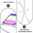 thumbnail image 4 of Crossbody Lanyard Phone case for iPhone 7 Plus/8 Plus, Silicone Phone Cover with Adjustable Necklace Strap Soft Belt Neck Cord Lanyard Shockproof Protective Case - Mauve, 4 of 13