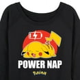 thumbnail image 3 of Pokémon - Pikachu Power Nap - Women's Lightweight French Terry Long Sleeve Shirt, 3 of 5