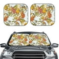 thumbnail image 2 of Haiem Ducks and Flowers Car Windshield Sun Shade (2 Pieces) Foldable Windshield Sun Shade Car Accessories for Truck SUV Pickup-Medium, 2 of 7