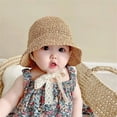 thumbnail image 4 of FADAACAI Head Circumference 48cm Baby Lace Hat Mum and Children's Sun Hat Children's Hat Kids Sun Hat Bucket Hat for Kids Visor Cap for Boys Girls Brown Clearance！, 4 of 7