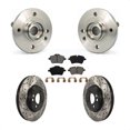 thumbnail image 1 of Transit Auto Front Hub Bearing Assembly Coated Drilled Slotted Disc Brake Rotors and Semi-Metallic Pads Kit for Car 2002-2005 Mini Cooper with 294mm Diameter Rotor 4 Lug Wheels KBB-103073, 1 of 11