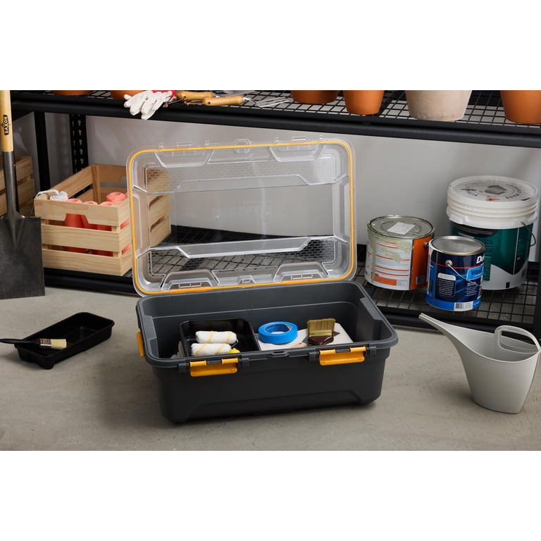 Ezy Storage 11.9 Medium Gasket Tote, IP68 WaterProof Plastic