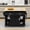 Black, variant on HQZX Rolling Kitchen Island with Oak Flip,2 Drawer Storage Cart,Sliding Barn Door,52.2"L,Mint Green