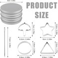 thumbnail image 2 of 12pcs Stainless Steel Game Cookie Cutters, Korean Dalgona Candy Sugar Making Tools with Umbrella, Triangle, Star, Round Biscuit Molds for Christmas, Valentine's Baking Kits, Tin Boxed Party Favors, 2 of 7