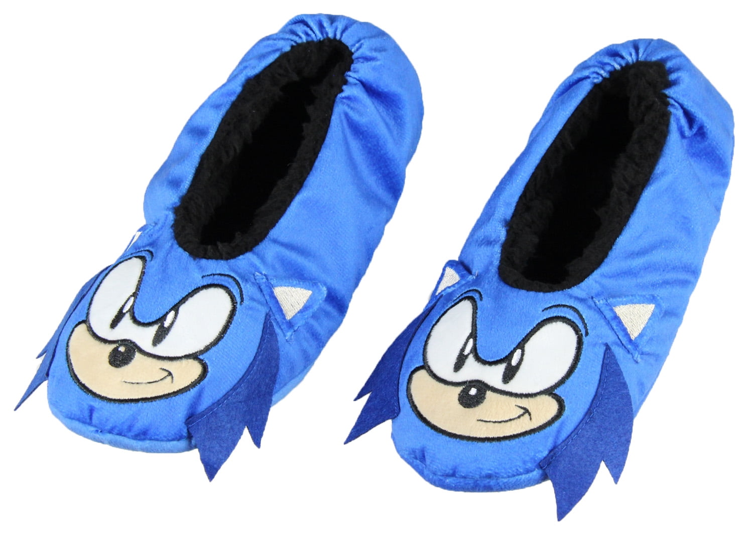 Sonic The Hedgehog Slippers Kids Plush Embroidered Face 3D Character Shoes 
