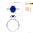 thumbnail image 4 of ANGARA Lab Grown 3.3 Ct Blue Sapphire Engagement Ring for Women in 14K White Gold (Size-10x8mm) | September Birthstone, Anniversary, Jewelry Gift for Women | Lab-Grown Blue Sapphire Ring, 4 of 8