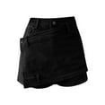 thumbnail image 4 of Endives Women's Jean Denim Skort High Waisted Asymmetrical Short Skirt, 4 of 4