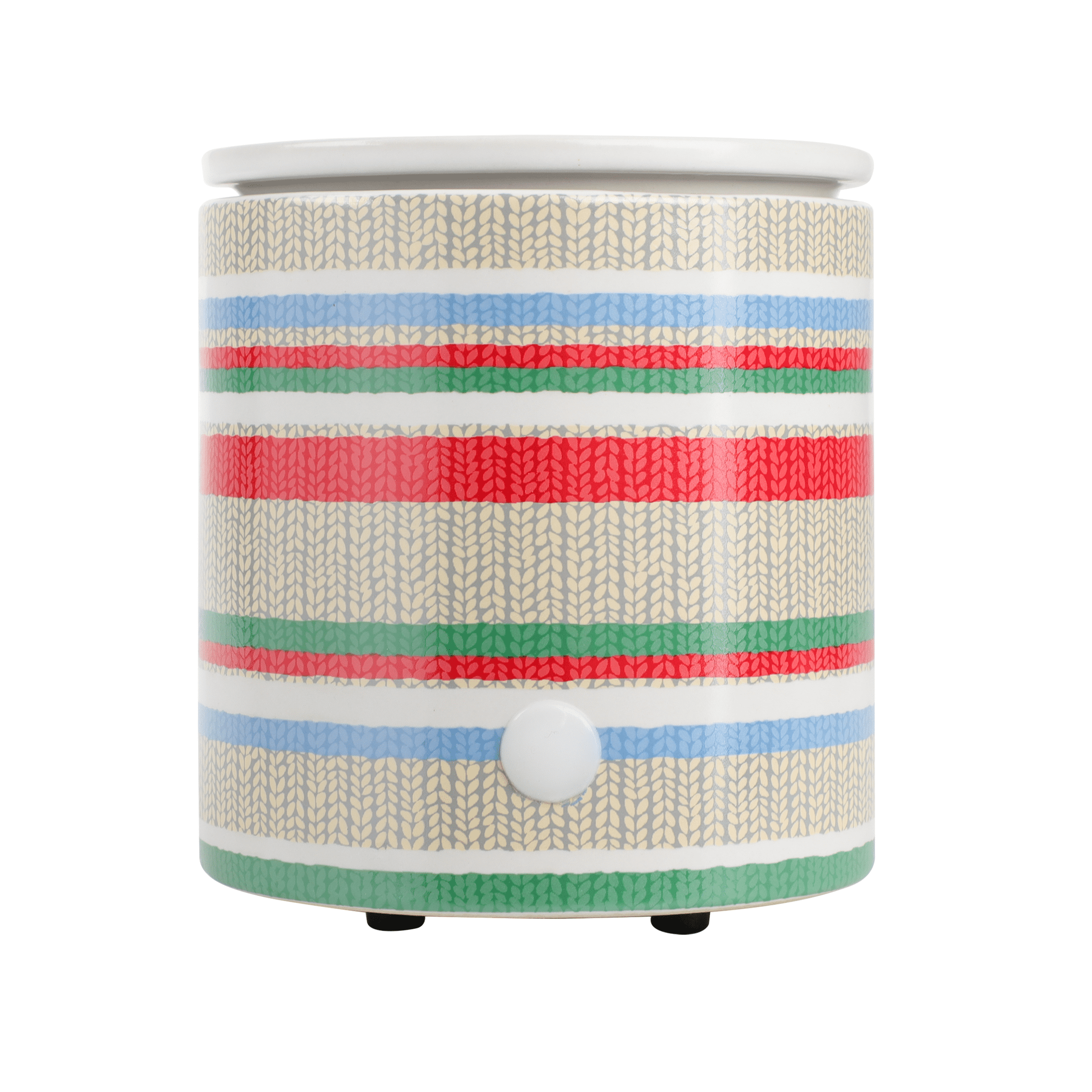 Mainstays Sweater Stripes Full Size Ceramic Fragrance Wax Melt Warmer