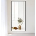 thumbnail image 2 of ZXNYH Arched Full Length Mirror, Large Arched Wall Mirror Floor Mirror with Stand, Full Body Dressing Mirrors Standing Hanging or Leaning Against Wall, Aluminum Alloy Thin Frame 65"x22", Gold, 2 of 6