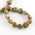 thumbnail image 2 of Natural Unakite Bead Strands Heart Olive Drab 10x10x5mm Hole: 1mm about 40pcs/strand 15.3 inch, 2 of 2