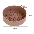 thumbnail image 1 of Cesta de silicona reutilizable para freidora de aire, bandeja para horno fácil de limpiar, revestimiento redondo, plato para Pizza, sartén para parrilla, accesorios para freidora de aire, 1 of 4
