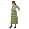 thumbnail image 2 of Moomaya Kurta Imprimée en Ligne A pour Femmes Manches 3/4 Tunique d'Été, 2 of 5