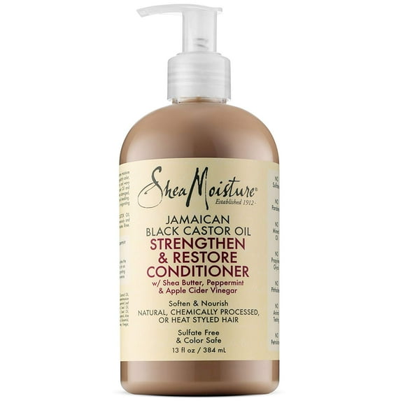 Shea Moisture Jamaican Black Castor Oil Strengthen, Grow & Restore Conditioner 13 oz (Pack of 4)